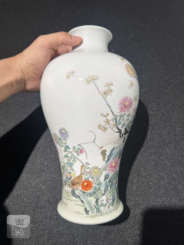 民国 粉彩花鸟纹梅瓶 - 图6